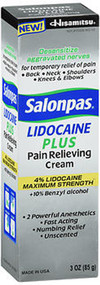 Salonpas Lidocaine Plus Pain Relieving Cream - 3 oz Thumbnail Image