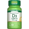 Nature's Truth High Potency Vitamin D3 5000 IU Quick Release Softgels - 130 ct Thumbnail Image