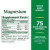 Nature's Bounty Magnesium 400 mg Mineral Supplement Rapid Release Softgels - 75 ct Thumbnail Image