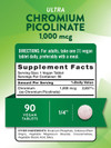 Nature's Truth Ultra Chromium Picolinate 1000 mcg Quick Release Tablets - 90 ct Thumbnail Image