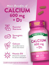 Nature's Truth Calcium 600 mg + D3 - 60 Coated Caplets Thumbnail Image