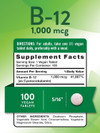 Nature's Truth B-12 1000 mcg - 100 Tablets Thumbnail Image