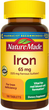 Nature Made Iron 65 mg Dietary Supplement - 180 Tablets Thumbnail Image