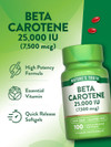 Nature's Truth Beta Carotene 25,000 IU Vitamin Supplement - 100 Softgels Thumbnail Image