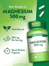 Nature's Truth Magnesium Oxide 500 mg Quick Release Capsules - 90 ct Thumbnail Image