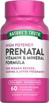 Nature's Truth Prenatal Vitamin & Mineral Formula - 60 Quick Release Capsules Thumbnail Image