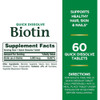 Nature's Bounty Biotin 5000 mcg Vitamin Supplement Quick Dissolve Natural Strawberry Flavor - 60 Tablets Thumbnail Image