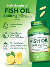 Nature's Truth Fish Oil 2,400 mg Quick Release Softgels Natural Lemon Flavor - 120 ct Thumbnail Image
