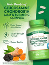 Nature's Truth Double Strength Glucosamine Chondroitin MSM Complex Dietary Supplement - 90 Coated Caplets Thumbnail Image