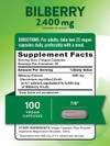 Nature's Truth Bilberry 2,400 mg Quick Release Capsules - 100 ct Thumbnail Image