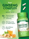 Nature's Truth Super Ginseng Complex plus Royal Jelly 800 mg Quick Release Capsules - 60 ct Thumbnail Image