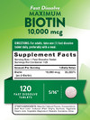 Nature's Truth Maximum Biotin 10,000 mg Fast Dissolve Tabs Berry - 120 ct Thumbnail Image