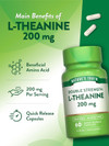 Nature's Truth L-Theanine 200 mg Dietary Supplement Capsules - 60 ct Thumbnail Image