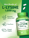 Nature's Truth L-Lysine 1000 mg Coated Caplets - 100 ct Thumbnail Image