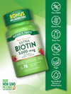 Nature's Truth Ultra Biotin 5,000 mcg Fast Dissolve Tabs Natural Berry Flavor - 78 ct Thumbnail Image