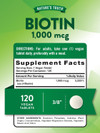 Nature's Truth Biotin 1000 mcg Tablets Natural Berry Flavor - 120 ct Thumbnail Image