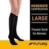 Futuro Revitalizing Trouser Socks for Women Knee Highs Large Black Moderate - 1 Pair Thumbnail Image