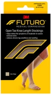 Futuro Therapeutic Open Toe Knee Length Stockings Firm XLarge Beige Thumbnail Image