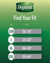 Depend Fit-Flex Underwear for Men Large Maximum Absorbency - 2 pks of 17 ct Thumbnail Image