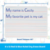 FlipSide Products 2- Sided ruled Dry Erase Board, 9" X 12" Thumbnail Image