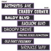 Over The Hill Street Signs 4x24" Thumbnail Image