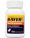 Bayer Extra Strength Back And Body Pain Reliever - 100 Caplets Thumbnail Image