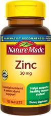 Nature Made Zinc 30 mg - 100 Tablets Thumbnail Image
