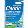 Claritin 24 Hour Allergy Chewable Tablets Cool Mint - 24 ct Thumbnail Image
