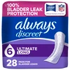 Always Discreet Pads Extra Heavy Long - 28 each - Case of 2 Thumbnail Image