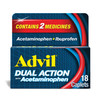 Advil Dual Action with Acetaminophen Caplets - 18 ct Thumbnail Image