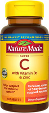 Nature Made Super C With Vitamin D3 and Zinc Tablets - 60 ct Thumbnail Image
