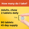 Nature Made Extra Strength Chewable C 1000 mg per serving Tablets Orange - 90 ct Thumbnail Image