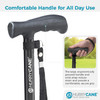 Folding Cane with T Handle Original Black Thumbnail Image