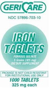 GeriCare Ferrous Sulfate 325 mg - 1000 tablets Thumbnail Image