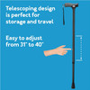 Carex Soft Grip Walking Cane - Height Adjustable with Wrist Strap - Latex Free Soft Cushion Handle, Red Marble Thumbnail Image