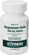Cypress Magnesium Oxide 400 mg Tablets - 120 ct Thumbnail Image