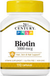 21st Century Biotin 5000 mcg Capsules - 110 Ct Thumbnail Image