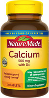 Nature Made Calcium 500 mg with D3 Tablets - 130 ct Thumbnail Image