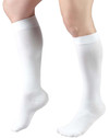 Truform Surgical Stockings, 18 mmHg Compression for Men and Women, Knee High Length, Closed Toe, White - X-Large Thumbnail Image
