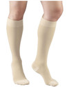 Truform 20-30 mmHg Compression MicroFiber Stockings for Men and Women, Knee High Length, Closed Toe, Beige - Medium Thumbnail Image