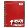 Top Flight Standards 1-Subject Wirebound Notebook, 100 Sheets, 3-Hole Punched, College Rule, 10.5 x 8 Inches, 1 Notebook, Color May Vary (31119) Thumbnail Image