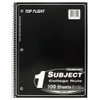 Top Flight Standards 1-Subject Wirebound Notebook, 100 Sheets, 3-Hole Punched, College Rule, 10.5 x 8 Inches, 1 Notebook, Color May Vary (31119) Thumbnail Image