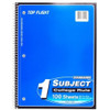 Top Flight Standards 1-Subject Wirebound Notebook, 100 Sheets, 3-Hole Punched, College Rule, 10.5 x 8 Inches, 1 Notebook, Color May Vary (31119) Thumbnail Image