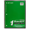 Top Flight Standards 1-Subject Wirebound Notebook, 100 Sheets, 3-Hole Punched, College Rule, 10.5 x 8 Inches, 1 Notebook, Color May Vary (31119) Thumbnail Image