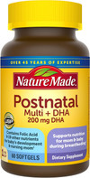 Nature Made Postnatal Multi+ DHA 200 mg Softgels - 60 ct Thumbnail Image