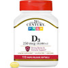 21st Century Vitamin D3 250 mcg Rapid Release Softgels - 110 ct Thumbnail Image