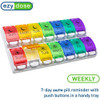 Ezy Dose Push Button 7-Day Pill Case, AM/PM, Rainbow - 1 ct Thumbnail Image