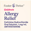 Foster & Thrive Children's Allergy Relief Cetirizine HCl Oral Solution, 1 mg/mL Bubble Gum - 4 oz Thumbnail Image