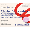 Foster & Thrive Children's Chewables Acetaminophen 160 mg Tablets Bubble Gum - 24 count Thumbnail Image