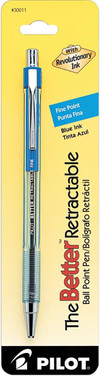 Better Retractable Ball Point Pen, Blue, Fine - 1 Pack – with Gentle and Reliable Fit Thumbnail Image